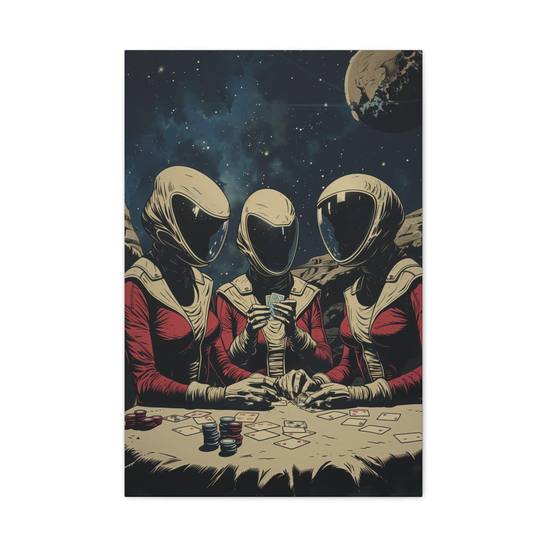 Space Cards Leinwandbild